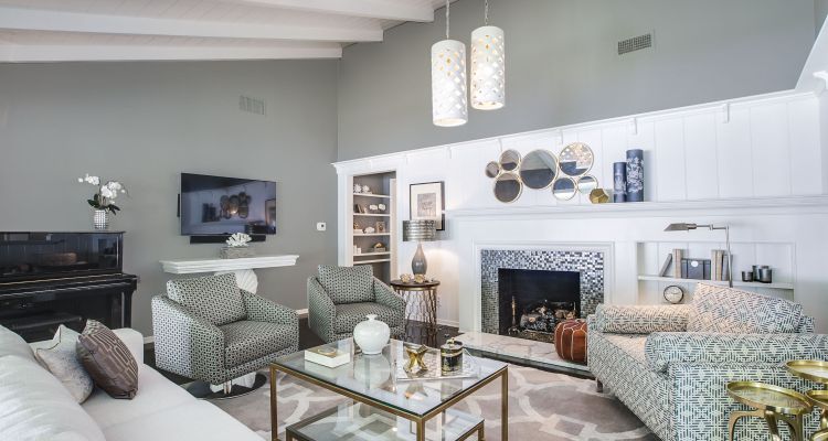 Interior Design Grey Living Room in Valley Glen